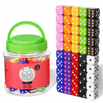 100 16 mm 6-poolset t&auml;ringukomplekti standardne m&auml;ngukomplekt lauam&auml;ngude jaoks lastele m&otilde;eldud matemaatikat&auml;ringud klassiruumis koos hoiu&auml;mbriga, l&auml;bipaistev 10 v&auml;rvi