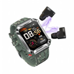 Nutikas k&auml;ekell T93 1,96 tolli 4 GB m&auml;lu juhtmevaba Bluetooth k&otilde;ne K&otilde;rvaklapid Spordimuusika k&otilde;rvaklapid Nutikas k&auml;ekell meestele, naistele roheline