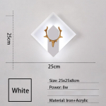 Moodne LED-seinalamp fuajee koridor Magamistuba lambi k&otilde;rval, raud + akr&uuml;&uuml;lmaterjalid, uus sconce hotellitoa kaunistamine seinavalgusti Warm white