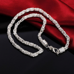 H&otilde;bedane V&auml;rv 20 Tolli 5mm Kraanikaela Keti Kaelakee Naistele Meestele Mood Pulmad Kihlumispeo Amulett Ehted 50CM