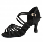 Naiste Tango Ballroom Latin Waltz Dance Girls Party Kingad k&otilde;rge kontsaga 7 cm 34 must