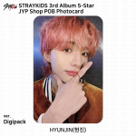 Stray Kids 5-t&auml;rni POB-fotokaart Applemusic Everline MMT Yes24 JYP Withmuu BDM MS Hyunjin - JYP Shop