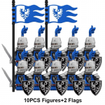 Euroopa keskaegsed s&otilde;jav&auml;er&uuml;&uuml;tlid, s&otilde;durid kujukesed, ehitusplokid ristis&otilde;dijate lipud relvad kilp m&otilde;&otilde;k kiiver m&auml;nguasjad