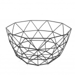 Moodne geomeetriline traatkorv puuviljade hoiukaussi lauan&otilde;ude vitriinide hoidik must