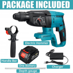 388VF harjadeta akuhaamer puur, multifunktsionaalne laetav elektriline l&ouml;&ouml;ktrell Makita 18 V aku jaoks 1*Battery