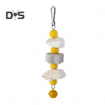 Linnum&auml;nguasi V&auml;rviline rippuv papagoi m&auml;nguasi helmestega Naturaalsest puidust linnupuuri m&auml;nguasi lihvimiskivist Lemmikloomatarbed papagoi papagoi hamstrik&uuml;&uuml;likule sinine