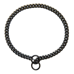 10 mm roostevabast terasest kullast koerte kett Luksuslik suurte koerte kaelarihm Kuuba kaelakee libisemiskoerte treenimisrihm Pitbullile 12inch-30cm must