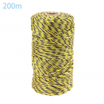 200M rullelektriline aiatross koos terasest pol&uuml;trossiga hobuste aedade jaoks &uuml;limadala takistusega traat kollane