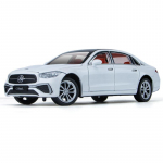1/24 Benz C260 L C-klass Sulamist Auto Mudel Diecasts Metallist M&auml;nguautod Auto Mudel Simulatsioon Heli ja Valgus Kogumine Laste Kingitused valge