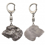 Irish Wolfhound I - Silver-plated key ring with a dog in a gift box, handbag decoration, backpack pendant by Art-Dog brand h&otilde;be