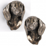 Dachshund Wire-haired, Wiener dog, Badger dog II - Dog statue, hanging bust, unique decoration for dog lover by Art-Dog brand