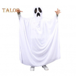 Lapsed Halloween Cape Ghost Cosplay kummitusmaja Halloweeni peokost&uuml;&uuml;m T&auml;iskattega t&auml;iskasvanute maskeraadi pont&scaron;o kapuutsiga 90 cm