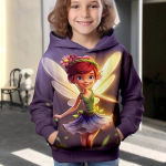 T&uuml;drukute 3D-multifilmi kapuuts, pullover, pikkade varrukatega 3D-prindiga s&uuml;gistalv aktiivne mood armas pol&uuml;estrist 3&ndash;12-aastased lapsed vabas &otilde;hus, igap&auml;evaselt 100CM