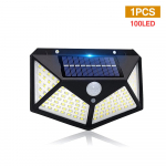 158 LED p&auml;ikeseenergiaga seinavalgusti, liikumisanduriga iniminduktsiooniga sisehoovi veekindel trepp v&auml;lisseinavalgusti 100LED-1PC