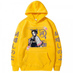 Manga Anime Demon Slayer Kochou Shinobu Pusad Naiste Streetwear Harajuku Esteetiline Liblika T&uuml;druk &Uuml;lem&otilde;&otilde;duline Kapuutsiga R&otilde;ivad XL roosa