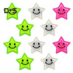 10 tk jalgratta kodara klamber peegeldav v&auml;rviline naeratav viieharulise t&auml;hega kaunistusklamber maantee maastikuratta ratta rummu kodaraga dekoratiivne klambriga jalgratas 10 pcs