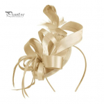 Hair Hoop Fascinator m&uuml;ts juukseklambriga Elastne riba Kunstsulg Pael Decor Satiinkangas Naiste peapael peoaksessuaarid mitmev&auml;rviline