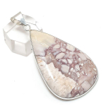 Silver Leaf Jasper Gemstone Handmade 925 Sterling Silver Pendant 2.36 u7w85