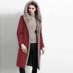 Moodne talvejope Uued naiste parkriided pikk mantel Villane vooderjakk Paks soe lumi kandmine tuulejakk karusnahk Pikad parkad L