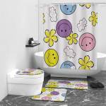 Graffiti Smiley digitaalprintimine du&scaron;ikardin Vannitoa blokeeriv veekindel kardin W90cm*L180cm