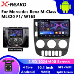 Benz M-Class W163 ML320 1997&ndash;2005 Androidi autoraadio multimeediumivideopleier GPS AI Voice CarPlay Autoradio jaoks 1GB+32GB carplay