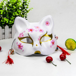 Unisex Creative Mittetoksiline Cosplay k&auml;sitsi maalitud keskkonnakaitse Halloweeni rebase mask tuttide ja kellukesega