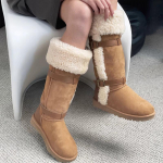 Karusnahk Soe Lumi P&otilde;lv K&otilde;rged Saapad Seemisnahast Naiste L&uuml;hikesed Plush Puuvillased Kingad Luksuslik Talvine Uus vabaaja Chelsea Naiste Saapad Mujer 35