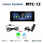 7,0'' IPS Traadita Mootorratta CarPlay Navigatsioon Android Auto Airplay Mootorratta Traadita Kiivriekraan DVR Kahe Bluetoothiga