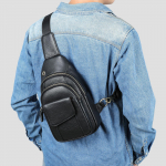 Crazy Horse Nahast meeste rinnakott Suure mahutavusega ehtsast nahast rinnakott Peakihiga veisenahast vintage Crossbody kott must