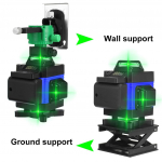 APP Control Laser Level 4D 16 rida isetasanduv 360 horisontaalne ja vertikaalne risti roheline laserkiire joon 2x akuga