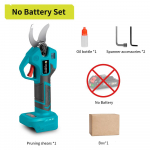 NEWBENY 30 mm harjadeta elektriline oksak&auml;&auml;r, 4 k&auml;iguga juhtmeta laetav puuviljapuu bonsai oksal&otilde;ikur Makita 18 V aku jaoks Without Battery