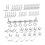 50 t&uuml;kki pegboardi konksud Sortiment Tarvikud Korraldaja Komplekt Peg Board
