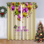 Head uut aastat Santa H&otilde;bedane Lumehelves J&otilde;ulupuu &Otilde;hukesed Aknakardinad Elutoa Magamistoa Sisustuseks 2 tk Tasuta Kohaletoimetamine 100W130H(CM)40x51in&Grommet Top