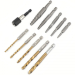 11 tk Kruvieemaldaja Metallist Puuriterade Komplekt Kahjustatud Kruvide Eemaldaja Eemaldaja Puidut&ouml;&ouml;riistad Katkise Poldi Veetoru Eemaldaja must