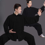 Hiina traditsiooniline Tang &uuml;likond Kung Fu &uuml;likond Tai Chi &uuml;likond naistele Meeste kevad- ja suvine Tai Chi v&otilde;itluskunstide &uuml;likond Retro Tai Chi vabaaja &uuml;likond 3XL M must