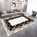 Kerge luksuslik kullast teemantkuhjaga elutoa vaip Lihtne vaip Diivan Diivanilaud Vaip Magamistoa &Otilde;ppevaip 200*300cm must