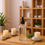 L&auml;bipaistvad plastikust ja klaasist tilgutipudelid eeterlike &otilde;lide jaoks &ndash; saadaval on 30 ml ja 50 ml suurused Vertical stripes perforated 5ml must