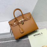Uus K&auml;ekott V&auml;lise &Otilde;mblusega Plaatinav&auml;rvi Kott Ehtne Nahk Peopesa Mustriga Naiste Suure Mahutavusega Mitmek&uuml;lgne &Uuml;he &Otilde;la Crossbody Kott 25x12x20cm strapless pruun
