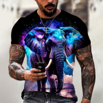 Loomade T-s&auml;rgid Meestele 3D Prinditud L&uuml;hikeste Varrukatega Topid Suvemoodne isikup&auml;ra T-s&auml;rk Lahtine &uuml;lisuur T-s&auml;rk Meeste r&otilde;ivad S