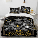 3D Wu T-TANG Klannide Seeria Silt Tekk Voodipesukomplekt, Tekikott Voodikomplekt Tekikate Padjap&uuml;&uuml;r, King Queen Suuruses Voodipesukomplekt Lastele EU Single 135x200cm