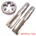 HSS M16 x 1mm Koonus- ja p&otilde;hipuur & M16 x 1mm L&otilde;ikepea Meeterkeere Paremk&auml;eline