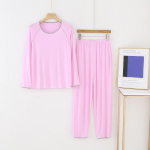 Naiste &uuml;hev&auml;rvilised modaalriided, nelja aastaaja pikkade varrukatega p&uuml;ksid, &uuml;mara kaelusega pullover, koduriiete komplekt moodsa &otilde;mblusega One Size hall v&auml;rv