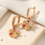 Moodsad v&auml;rvilised geomeetrilised kroonlehed rippuvad k&otilde;rvar&otilde;ngad naistele tsirkooniumoksiidist k&otilde;rvar&otilde;ngad ehted peoaksessuaarid mitmev&auml;rviline