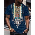 Aafrika etnilise mustriga T-s&auml;rk meestele Tribal Dashiki 3D prinditud s&auml;rgid Suvised vabaaja l&uuml;hikeste varrukatega T-s&auml;rgid &Uuml;markaelusega topid 6XL