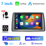 TOYOUSONIC 7-tolline autoraadio WiFi jaoks FIAT Panda 2003 - 2012 GPS Stereo Navigatsioon Multimeedia Video M&auml;ngija 2 DIN Android Peaseade 4 core 2G+32GB carplay black