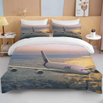 Mood 3D-prindiga lennuki voodipesukomplekt, multifilmimustriga tekikotid padjap&uuml;&uuml;ridega, pehme voodipesu, kohandatud voodipesu, dropshipping EU single(135x200cm)