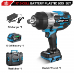 ONEVAN 3500N.M p&ouml;&ouml;rdemomendiga harjadeta elektriline l&ouml;&ouml;kkruvikeeraja 3/4 tolli 8 k&auml;iku akutoitel mutriv&otilde;ti Makita 18V akule 1 Battery EU Plug