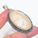 Lodolite Quartz Handmade 925 Sterling Silver Jewelry Pendant 2.44 y0f79