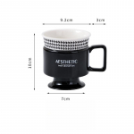 French Mug Exquisite Goblet Office Coffee Cup High Value Ceramic Cup Couple Best Friend Souvenir 301-400ml