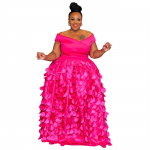 Naiste suures suuruses k&otilde;rge v&ouml;&ouml;kohaga &otilde;huke &otilde;htukleit &ndash; elegantne temperament peokleit 5XL